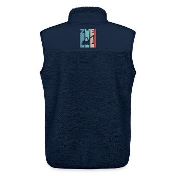 2. Geburtstag Kinder Bagger - Unisex Sherpaweste von Stanley/Stella - Navy - Hinten - AI Model Male 178 light (178cm)