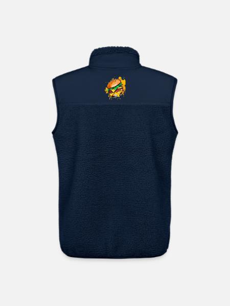 Extra Cheese Burger Cheeseburge - Unisex Sherpa Gilet by Stanley/Stella - navy