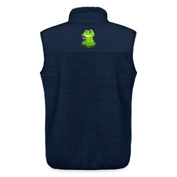 Frog Toothbrush - Unisex Sherpa Gilet by Stanley/Stella - navy - Back - AI Model Male 178 light (178cm)