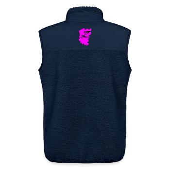 Pink Kite - Unisex Sherpaweste von Stanley/Stella - Navy - Hinten - AI Model Male 178 light (178cm)