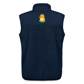 Clé du hamster - Veste sans manches sherpa unisexe Stanley/Stella - marine - Dos - AI Model Male 178 light (178cm)