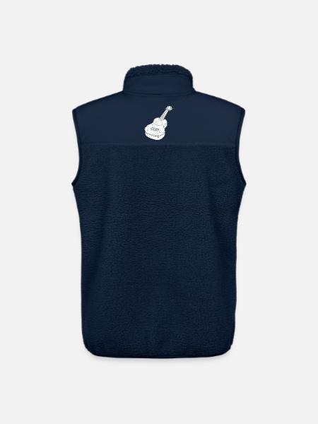 Ukulele Drawing - Unisex Sherpa Gilet by Stanley/Stella - navy