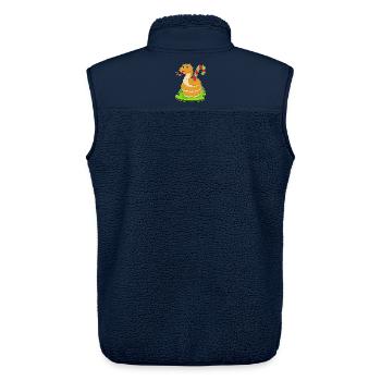 Snake candy cane - Unisex Sherpa Gilet by Stanley/Stella - navy - Back - AI Model Male 178 light (178cm)