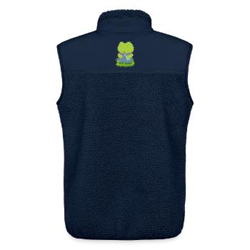 Frosch Zahnbürste - Unisex Sherpaweste von Stanley/Stella - Navy - Hinten - AI Model Male 178 light (178cm)