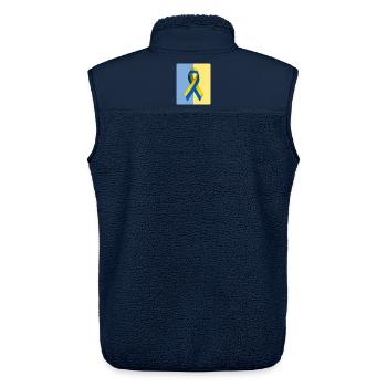 Peace for Ukraine - Unisex Sherpa Gilet by Stanley/Stella - navy - Back - AI Model Male 178 light (178cm)