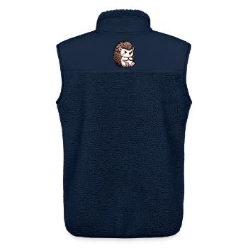 Hedgehog Hedgehog Lover Hedgehog Owner Hedgehog Keeper Stinger - Unisex Sherpa Gilet by Stanley/Stella - navy - Back - AI Model Male 178 light (178cm)