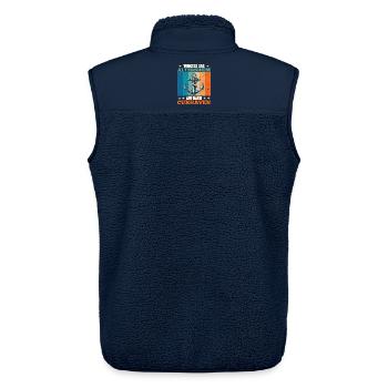 North Sea FORGET THE RETIREMENT HOME ON AFTER - Unisex Sherpa Gilet by Stanley/Stella - navy - Back - AI Model Male 178 light (178cm)