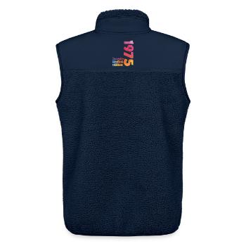 Geburtstagsgeschenk Dezember 1975 - Unisex Sherpaweste von Stanley/Stella - Navy - Hinten - AI Model Male 178 light (178cm)