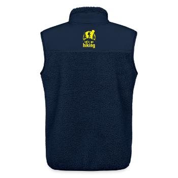 Let's go hiking Bergsteiger Wanderer Silhouette - Unisex Sherpaweste von Stanley/Stella - Navy - Hinten - AI Model Male 178 light (178cm)