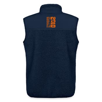 ÉDITION LIMITÉE 2010 BASKETBALL 16E ANNIVERSAIRE - Veste sans manches sherpa unisexe Stanley/Stella - marine - Dos - AI Model Male 178 light (178cm)