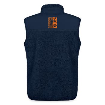 ÉDITION LIMITÉE 2007 BASKETBALL 19E ANNIVERSAIRE - Veste sans manches sherpa unisexe Stanley/Stella - marine - Dos - AI Model Male 178 light (178cm)