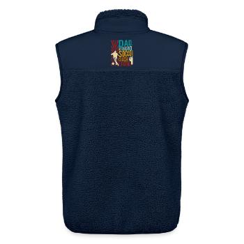 Fußballtrainer Papa Superheld Vater Legende - Unisex Sherpaweste von Stanley/Stella - Navy - Hinten - AI Model Male 178 light (178cm)