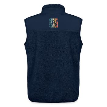 Cheer Cheerleader Sport Mädchen - Unisex Sherpaweste von Stanley/Stella - Navy - Hinten - AI Model Male 178 light (178cm)