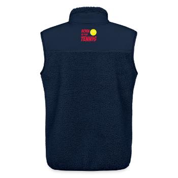 Born To Play Tennis - Unisex Sherpaweste von Stanley/Stella - Navy - Hinten - AI Model Male 178 light (178cm)