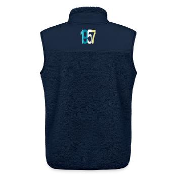Established 1957 - Unisex Sherpaweste von Stanley/Stella - Navy - Hinten - AI Model Male 178 light (178cm)