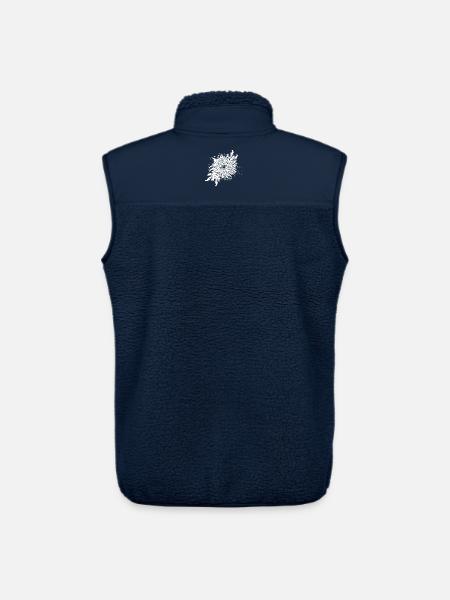 chrysanthème blanc - Veste sans manches sherpa unisexe Stanley/Stella - marine