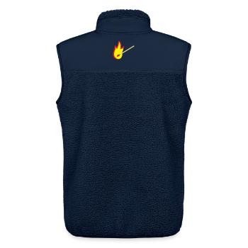 Feuer Flamme Energie - Unisex Sherpaweste von Stanley/Stella - Navy - Hinten - AI Model Male 178 light (178cm)