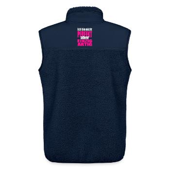 Nicht perfekt, einzigartig in Pink - Unisex Sherpaweste von Stanley/Stella - Navy - Hinten - AI Model Male 178 light (178cm)