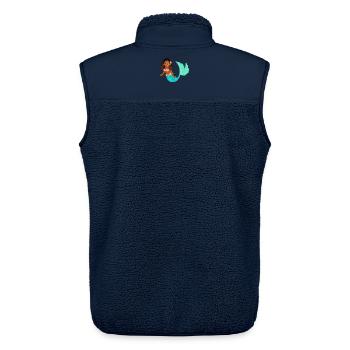 Meeresjungfrau Illustration für Kinder - Unisex Sherpaweste von Stanley/Stella - Navy - Hinten - AI Model Male 178 light (178cm)