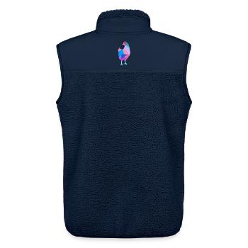 Huhn Henne - Unisex Sherpaweste von Stanley/Stella - Navy - Hinten - AI Model Male 178 light (178cm)