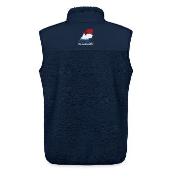 Netherlands Flag Map Silhouette - Unisex Sherpa Gilet by Stanley/Stella - navy - Back - AI Model Male 178 light (178cm)