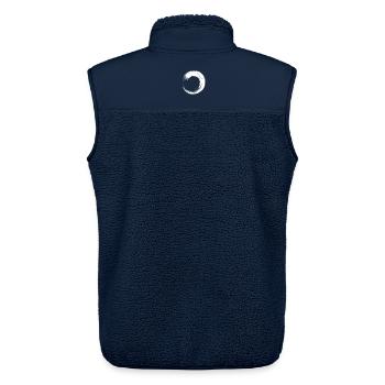 circle - Unisex Sherpa Gilet by Stanley/Stella - navy - Back - AI Model Male 178 light (178cm)