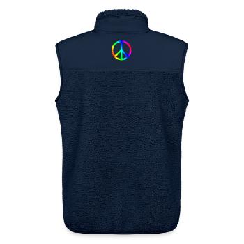 Peace - No war - Unisex Sherpaweste von Stanley/Stella - Navy - Hinten - AI Model Male 178 light (178cm)