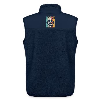 Adopt Cat - Unisex Sherpaweste von Stanley/Stella - Navy - Hinten - AI Model Male 178 light (178cm)