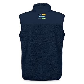 Je suis beau, intelligent et bientôt riche - Veste sans manches sherpa unisexe Stanley/Stella - marine - Dos - AI Model Male 178 light (178cm)