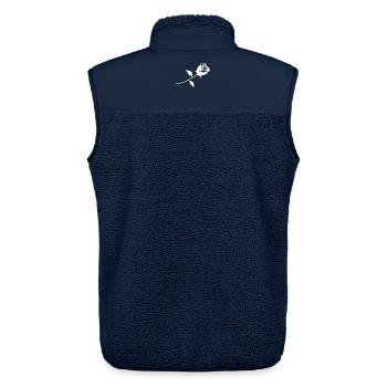 Eine Rose - Unisex Sherpaweste von Stanley/Stella - Navy - Hinten - AI Model Male 178 light (178cm)