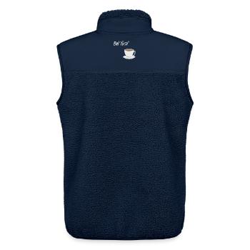 First Coffee - Kaffee-Design - Unisex Sherpaweste von Stanley/Stella - Navy - Hinten - AI Model Male 178 light (178cm)
