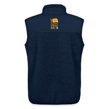 Let's Taco Bout Cats Catlover - Unisex Sherpaweste von Stanley/Stella - Navy - Hinten - AI Model Male 178 light (178cm)