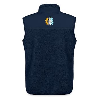 Hippopotamus - Angel and Devil - Unisex Sherpa Gilet by Stanley/Stella - navy - Back - AI Model Male 178 light (178cm)