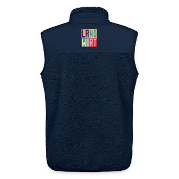 Landwirt Design - Unisex Sherpaweste von Stanley/Stella - Navy - Hinten - AI Model Male 178 light (178cm)