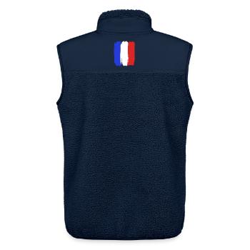 Fahne Frankreich Tricolore - Unisex Sherpaweste von Stanley/Stella - Navy - Hinten - AI Model Male 178 light (178cm)