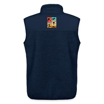 Skateboarding Coole Skateboarder Collage Bunt - Unisex Sherpaweste von Stanley/Stella - Navy - Hinten - AI Model Male 178 light (178cm)