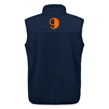 9. BIRTHDAY. HAPPY BIRTHDAY - Unisex Sherpa Gilet by Stanley/Stella - navy - Back - AI Model Male 178 light (178cm)