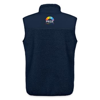 Stolz - Liebe ist Liebe. - Unisex Sherpaweste von Stanley/Stella - Navy - Hinten - AI Model Male 178 light (178cm)