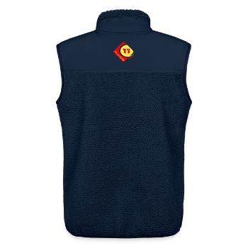Audes - Unisex Sherpa Gilet by Stanley/Stella - navy - Back - AI Model Male 178 light (178cm)