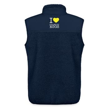 I LOVE SCRAMBLED EGGS Rührei - Unisex Sherpaweste von Stanley/Stella - Navy - Hinten - AI Model Male 178 light (178cm)