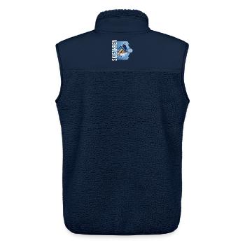 Skifahren - Unisex Sherpaweste von Stanley/Stella - Navy - Hinten - AI Model Male 178 light (178cm)