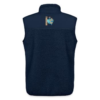 Basketball - Unisex Sherpaweste von Stanley/Stella - Navy - Hinten - AI Model Male 178 light (178cm)