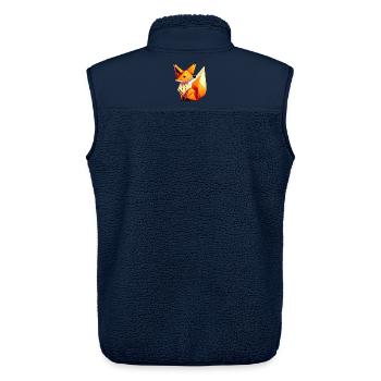 Fuchs - Unisex Sherpaweste von Stanley/Stella - Navy - Hinten - AI Model Male 178 light (178cm)