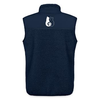 Liebevolle Katzen Silhouette Kunst - Unisex Sherpaweste von Stanley/Stella - Navy - Hinten - AI Model Male 178 light (178cm)