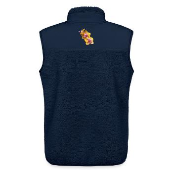 Orchideenblüte Phalaenopsis Sogo Lawrence Blüten 2 - Unisex Sherpaweste von Stanley/Stella - Navy - Hinten - AI Model Male 178 light (178cm)