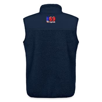 NH69 - Veste sans manches sherpa unisexe Stanley/Stella - marine - Dos - AI Model Male 178 light (178cm)