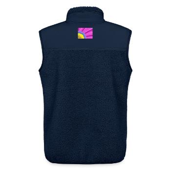 Flower - Unisex Sherpa Gilet by Stanley/Stella - navy - Back - AI Model Male 178 light (178cm)