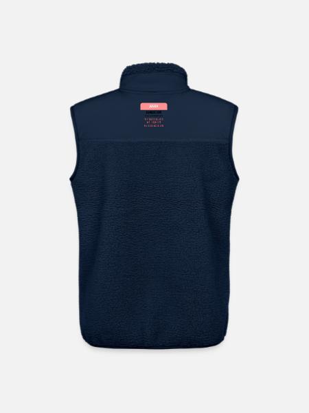 La pause café - Je suis pas assistante sociale - Veste sans manches sherpa unisexe Stanley/Stella - marine
