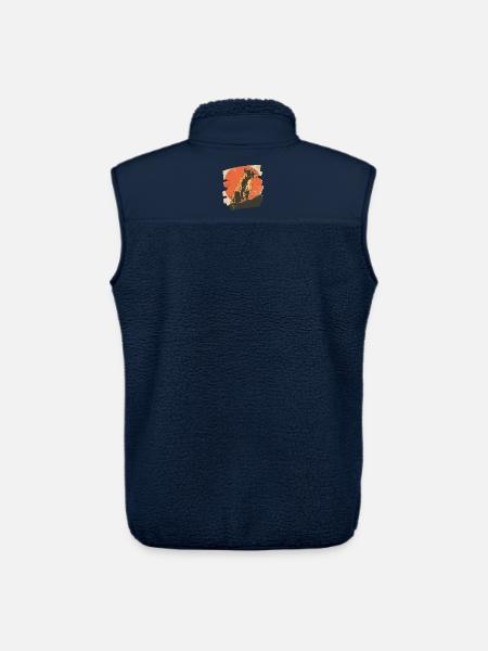 Lion from mountain Retro - Unisex Sherpa Gilet by Stanley/Stella - navy