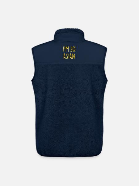 I'M SO ASIAN Asian Asia - Unisex Sherpa Gilet by Stanley/Stella - navy